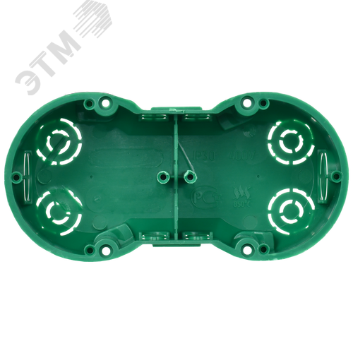 Коробка КМ40023 установочная 2 места d141х70x45 для полых стен с саморезами металлическая лапка - фото 3