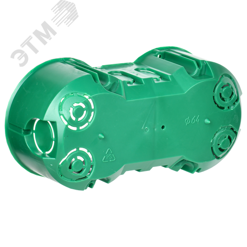 Коробка КМ40023 установочная 2 места d141х70x45 для полых стен с саморезами металлическая лапка - фото 4