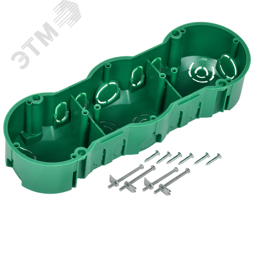 Коробка установочная 212х70х45мм трехместная для полых стен - фото 5