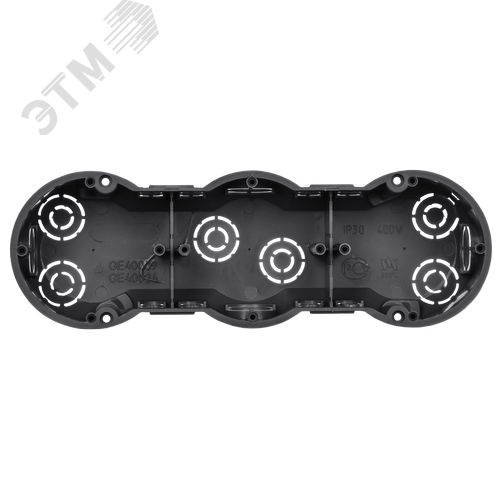 Коробка установочная 212х70х45мм 3-х местная для твердых стен - фото 2