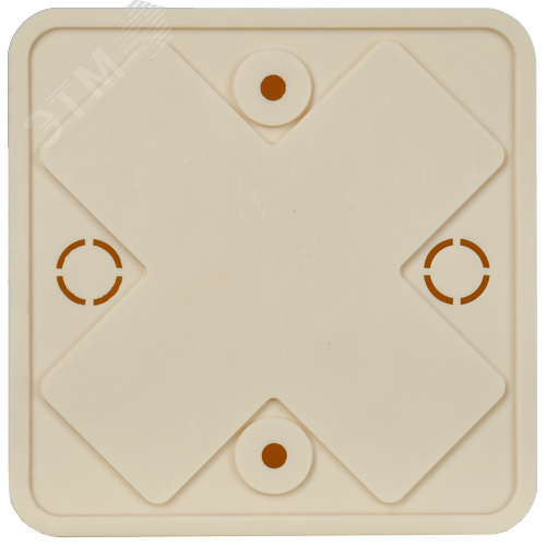 Коробка распаячная КМ для открытой проводки 75х75х20мм слоновая кость - фото 2