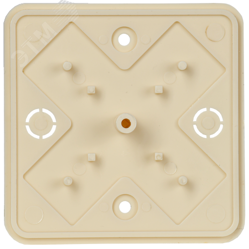 Коробка распаячная КМ для открытой проводки 75х75х20мм слоновая кость - фото 3