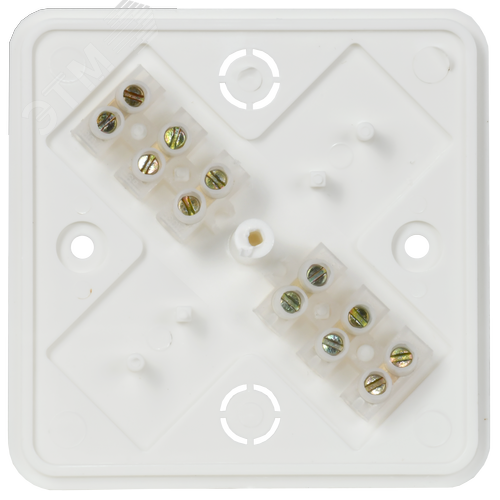 Коробка распределительная КМ41216-01 75х75х28мм  белая с контактной группой - фото 3