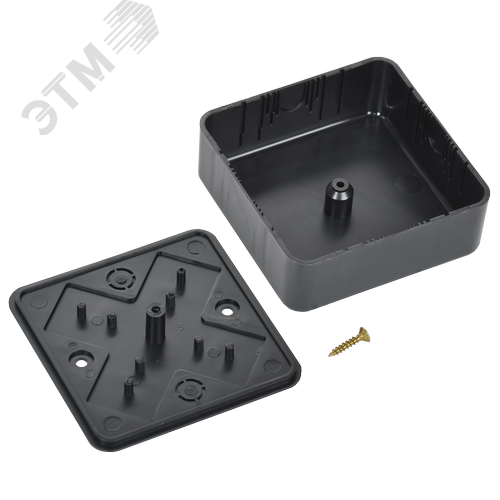 Коробка расп. КМ о/п 75х75х28мм черная - фото 5