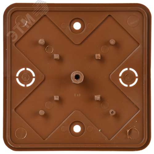 Коробка распаячная КМ для открытой проводки 75х75х28мм дуб - фото 3