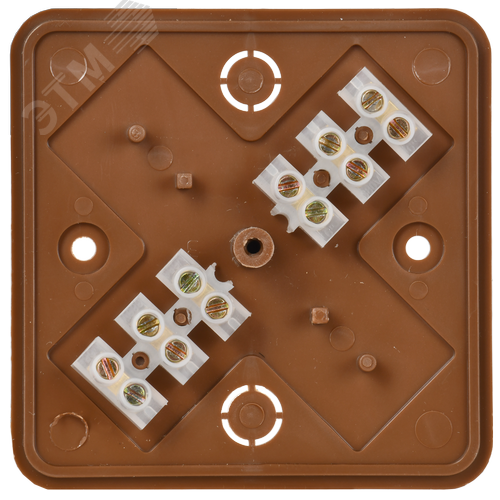 Коробка распределительная КМ41216-05 75х75х28мм дуб с контактной группой - фото 3