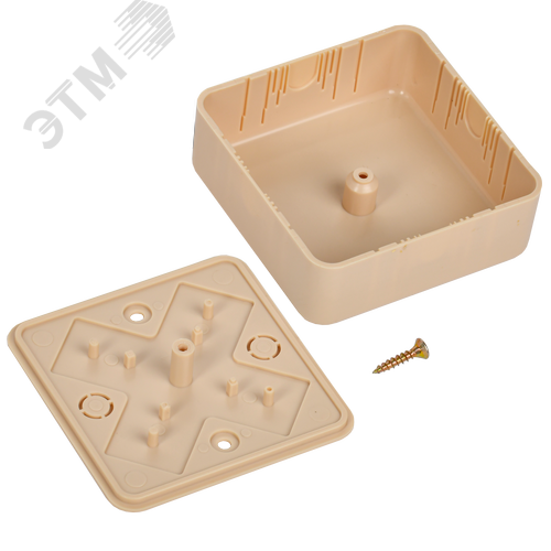 Коробка распаячная КМ для открытой проводки 75х75х28мм сосна - фото 5