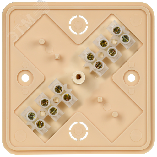 Коробка распределительная КМ41216-04 75х75х28мм   сосна с контактной группой - фото 3