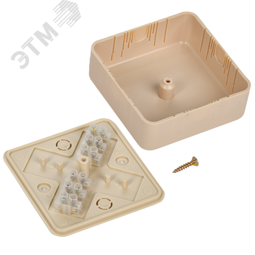 Коробка распределительная КМ41216-04 75х75х28мм   сосна с контактной группой - фото 5