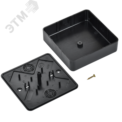 Коробка расп. КМ о/п 100х100х29мм черная - фото 5