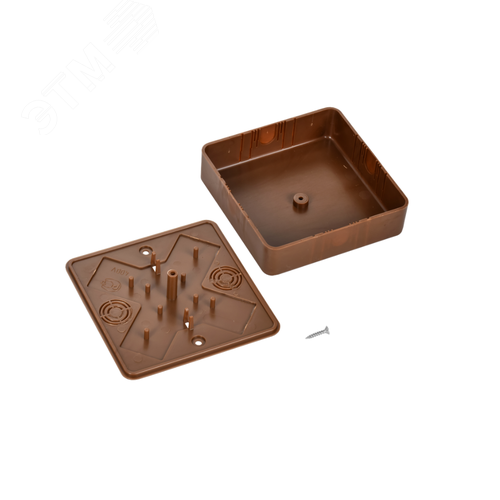 Коробка распаячная КМ для открытой проводки 100х100х29мм дуб - фото 5