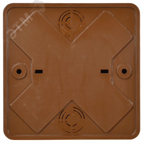 Коробка распаячная КМ для открытой проводки 100х100х44мм дуб - фото 2