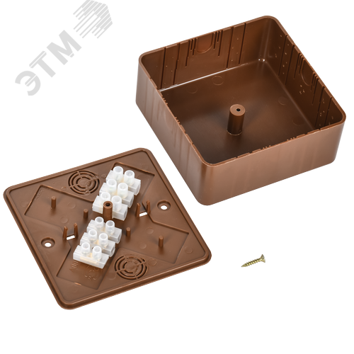 Коробка распределительная КМ41222-05 100х100х44 дуб IP20 - фото 5