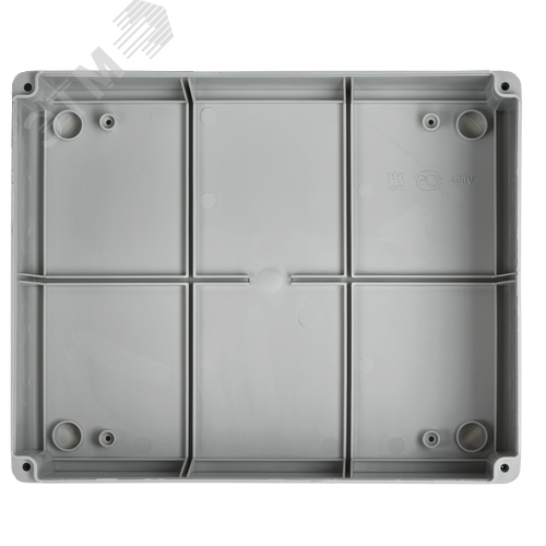 Коробка КМ41271 распаячная для открытой проводки 240х195х90мм IP44 RAL7035 кабельные вводы - фото 2