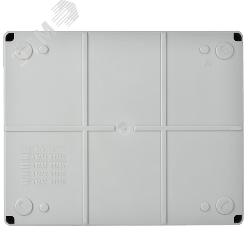 Коробка КМ41271 распаячная для открытой проводки 240х195х90мм IP44 RAL7035 кабельные вводы - фото 3