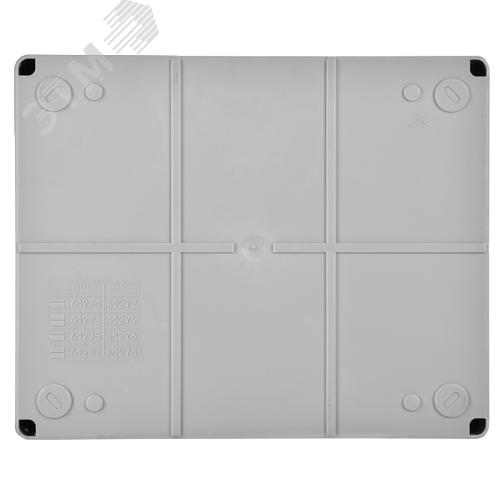 Коробка КМ41274 распаячная для открытой проводки 240х195х165мм IP55 RAL7035 кабельные вводы - фото 3