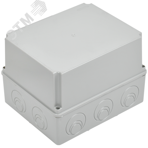 Коробка КМ41274 распаячная для открытой проводки 240х195х165мм IP55 RAL7035 кабельные вводы - фото 4