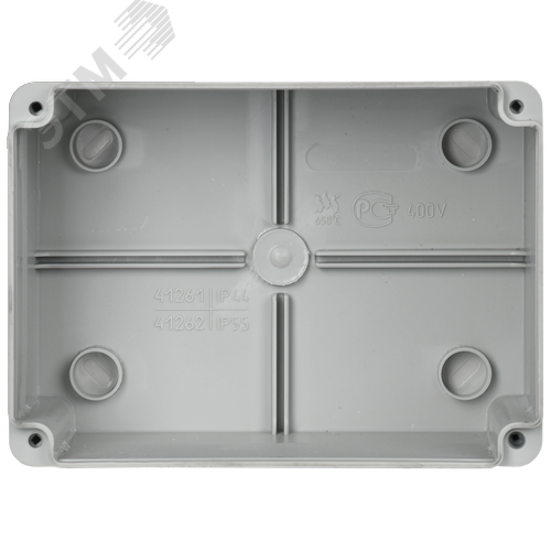 Коробка распаячная КМ41262 для открытой проводки  150х110х85мм гладкие стенки IP55 серая IEK - фото 2