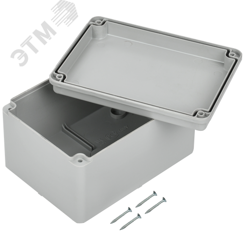 Коробка распаячная КМ41262 для открытой проводки  150х110х85мм гладкие стенки IP55 серая IEK - фото 5