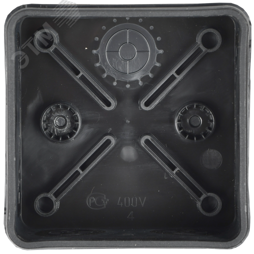 Коробка распаячная двухкомпонентная КМ42435 для открытой проводки безгалогенная (HF) 80х80х40мм IP67 8 вводов черная IEK - фото 3