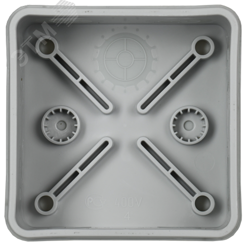 Коробка расп. КМ42435 о/п 80х80х40мм IP67 8 вв. серая - фото 3