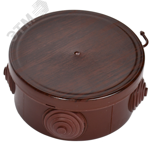 Коробка распределительная КМ 85х40мм для наружного монтажа IP54 4 вв. дуб - фото 4