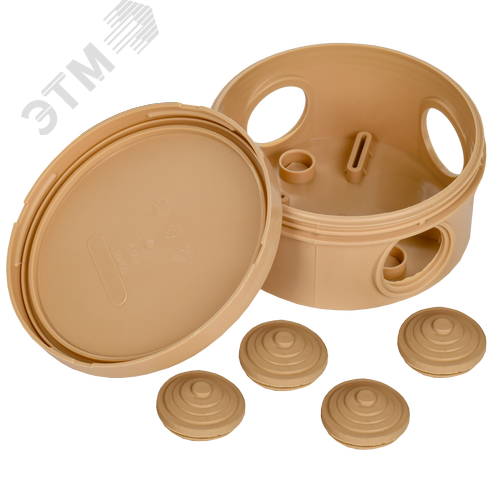 Коробка распределительная КМ 85х40мм для наружного монтажа IP54 4 вв. сосна - фото 5