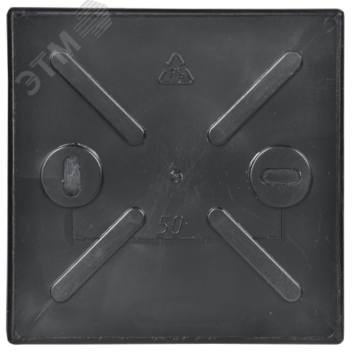 Коробка распаячная КМ41235 для открытой проводки сзащелкивающейся крышкой 85х85х40мм IP44 6         гермовводов черная (RAL 9005) - фото 2