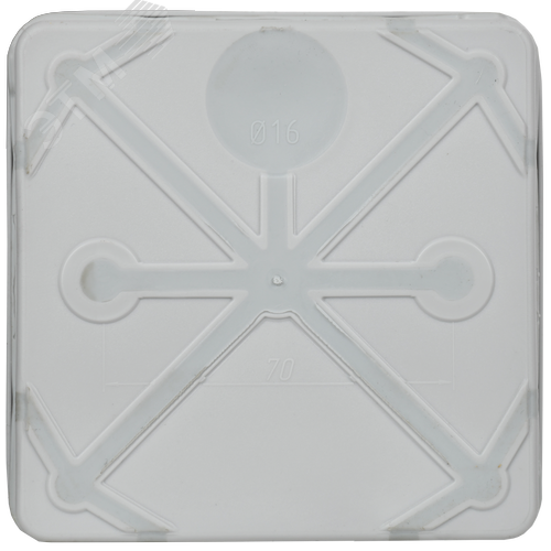 Коробка расп. КМ42455 о/п 100х100х50мм IP67 8 вв. серая - фото 2