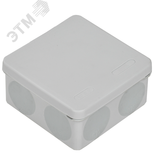 Коробка расп. КМ42455 о/п 100х100х50мм IP67 8 вв. серая - фото 4