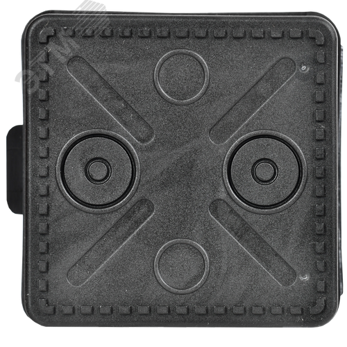 Коробка расп. КМ41238 80х80х50мм о/к IP54 7 вв. черная - фото 2