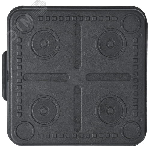 Коробка расп. КМ41256 100х100х50мм о/к IP54 8 вв. черная - фото 2