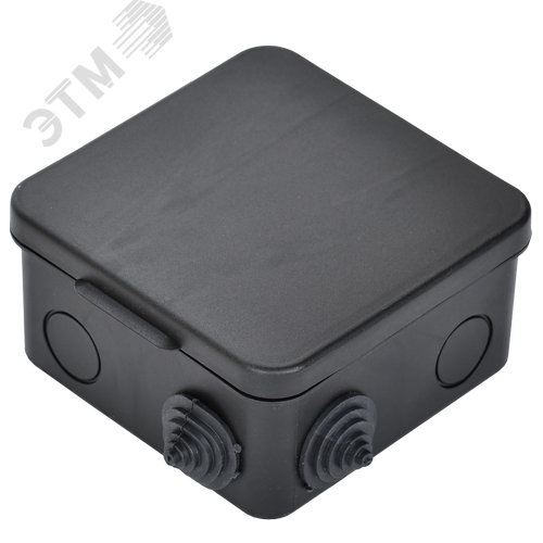 Коробка расп. КМ41256 100х100х50мм о/к IP54 8 вв. черная - фото 4