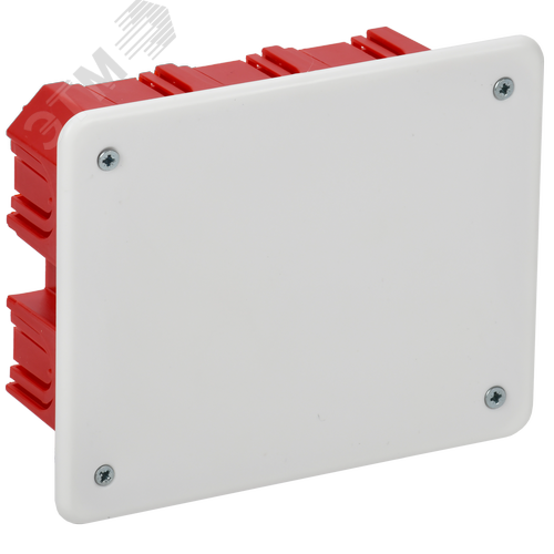 Коробка распаячная КМ41008 для твердых стен       120х92х45мм с саморезами с крышкой IEK - фото 1