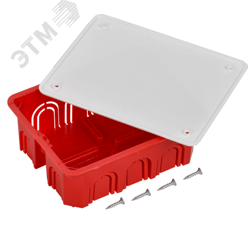 Коробка распаячная КМ41008 для твердых стен       120х92х45мм с саморезами с крышкой IEK - фото 5