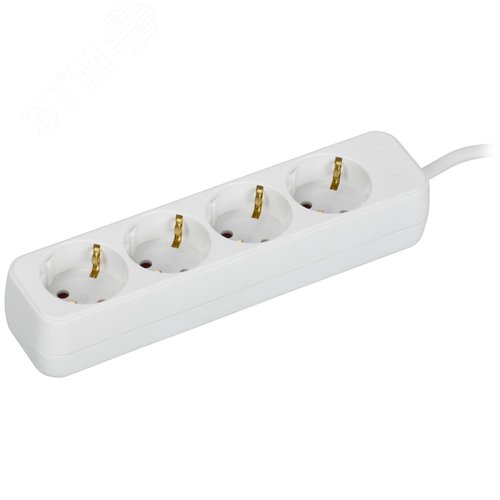 Изображение товара Удлинитель UMA У04 4 места 2P+PE 3м 3х1мм2 10А белый (шт)