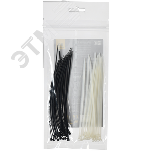 Изображение товара Набор хомутов 2,5х150 (25б. 25ч) (50шт/упак) (упак)