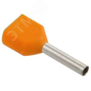 Наконечник-гильза НГИ2 0.5-8 оранжевый (20шт) артикул UTE10-4-D1-8-100 ...