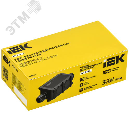 Коробка распределительная герметичная WTP-410 2 ввода IP68 IEK - фото 2