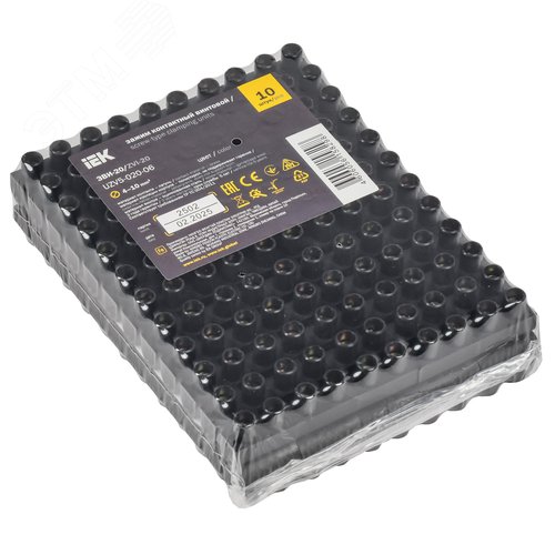 Клеммник ЗВИ-20 4-6мм.кв. 12пар черные не поддерживает горения - фото 2