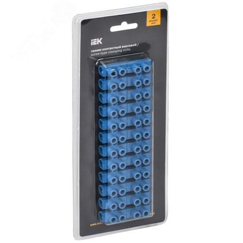 Зажим винтовой ЗВИ-30 6-16мм.кв не поддерживает горение синий(2шт) - фото 2