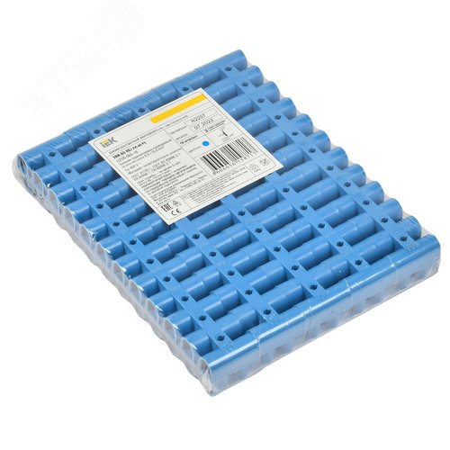 Зажим винтовой ЗВИ-60 6-16мм.кв 12 пар не поддерживает горение синий - фото 2