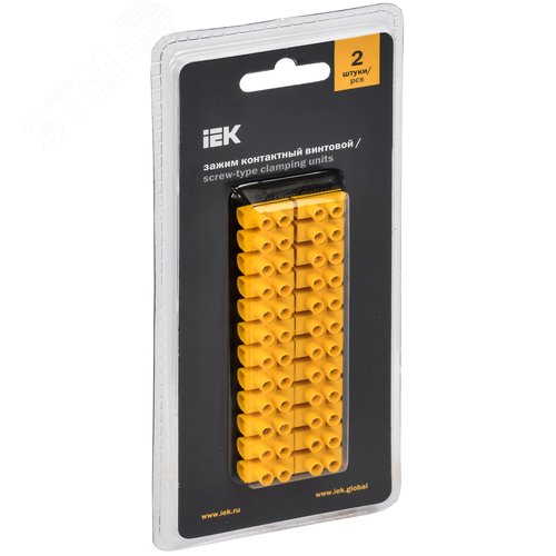 Зажим винтовой ЗВИ-3 1.0-2.5мм.кв 2х12шт не поддерживает горение желтый - фото 2