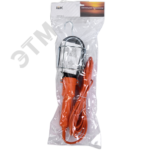 Светильник переносной УП-1Р плоская вилка (с выключателем) 2Р/5м 2х0,75 IEK - фото 2