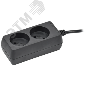 Изображение товара Удлинитель У2 2 места без заземления 5м 2х0,75мм2 10А 250В черный (шт)