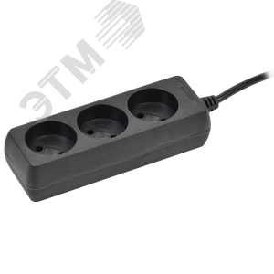 Изображение товара Удлинитель У3 3 места без заземления 5м 2х0,75мм2 10А 250В черный (шт)