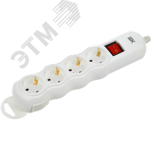 Изображение товара Розетка переносная разборная с выключателем РПр04В 4 места (шт)