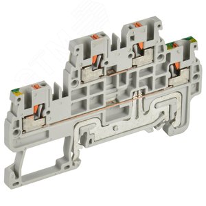 Изображение товара ARMAFIX Клемма пружинная Push-in CP-ML-PEN 2 ур. земля-низ 1,5мм2 серая IEK (шт)