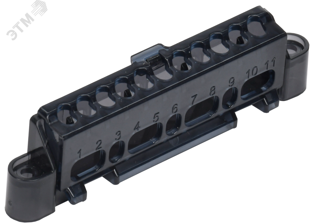 Изображение товара Суппорт для шин в корпусе TEKFOR ширина 6 модулей пластиковый прозрачный