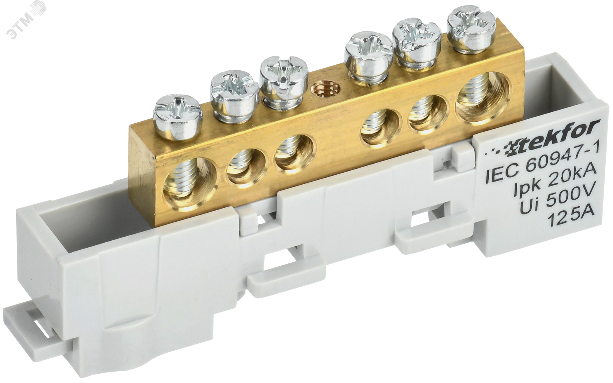 Изображение товара Шина TEKFOR L фаза неизолированная на универсальном держателе 6х9 6-Ср IEK